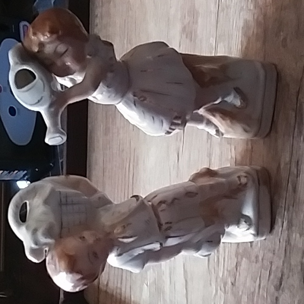 Vintage Japan girl and boy figurines